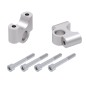 Hepco Becker 42356514 35 09 Rialzo manubrio 35 mm argento per BMW R 1250 GS dal 2018 al 2023