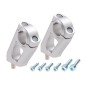 Hepco Becker 4245655 00 09 Rialzo manubrio con offset 20 mm alto, 30 mm indietro, argento per BMW R 1200 GS dal 2008 al 2012