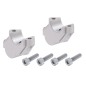 Hepco Becker 4245651 00 09 Riser manubrio con offset 30 mm alto, 15 mm indietro, argento per BMW R 1200 GS Adventure dal 2006 al