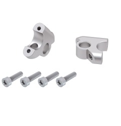 Hepco Becker 4245668 00 09 Rialzo manubrio con offset 30 mm alto, 24 mm indietro, argento per BMW R 1200 GS LC dal 2013 al 2018