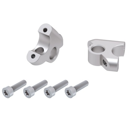 Hepco Becker 4245668 00 09 Rialzo manubrio con offset 30 mm alto, 24 mm indietro, argento per BMW R 1200 GS LC dal 2013 al 2018