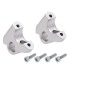 Hepco Becker 42456514 00 09 Rialzo Manubrio con Offset 30 mm Alto, 24 mm Indietro, Argento per BMW R 1250 GS dal 2018 al 2023