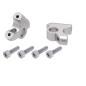 Hepco Becker 42456514 00 09 Rialzo Manubrio con Offset 30 mm Alto, 24 mm Indietro, Argento per BMW R 1250 GS dal 2018 al 2023