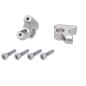 Hepco Becker 42456514 00 09 Rialzo Manubrio con Offset 30 mm Alto, 24 mm Indietro, Argento per BMW R 1250 GS dal 2018 al 2023