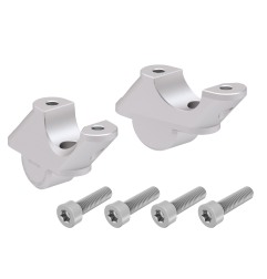 Hepco Becker 42456518 00 09 Rialzo manubrio con offset 30 mm alto, 21 mm indietro, argento per BMW R 1250 R dal 2019
