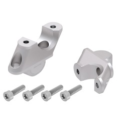 Hepco Becker 42456518 00 09 Rialzo manubrio con offset 30 mm alto, 21 mm indietro, argento per BMW R 1250 R dal 2019