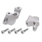 Hepco Becker 42456518 00 09 Rialzo manubrio con offset 30 mm alto, 21 mm indietro, argento per BMW R 1250 R dal 2019