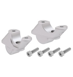 Hepco Becker 42456515 00 09 Rialzo manubrio con offset 30 mm alto, 21 mm indietro, argento per BMW R 1250 RS dal 2019