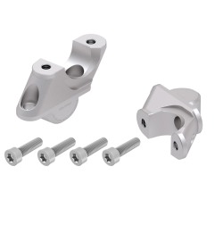 Hepco Becker 42456515 00 09 Rialzo manubrio con offset 30 mm alto, 21 mm indietro, argento per BMW R 1250 RS dal 2019