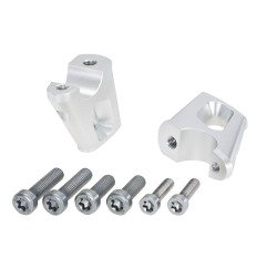 Hepco Becker 42456506 00 09 Rialzo manubrio con offset 25 mm alto, 23 mm indietro, argento per BMW R nineT Urban G/S dal 2017 al