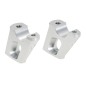 Hepco Becker 42456506 00 09 Rialzo manubrio con offset 25 mm alto, 23 mm indietro, argento per BMW R nineT Urban G/S dal 2017 al