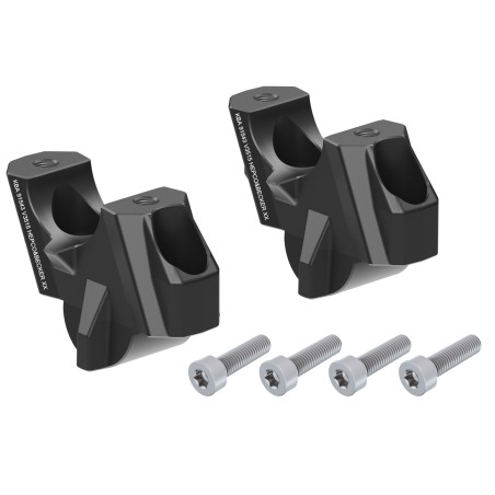 Hepco Becker 42456528 00 01 Rialzo manubrio con offset 35 mm alta, 15 mm indietro, nero per BMW S 1000 R dal 2021