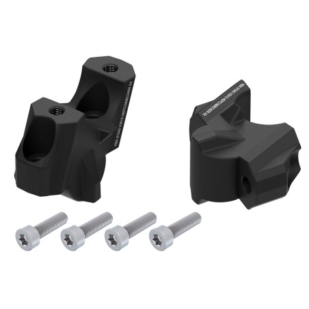 Hepco Becker 42456528 00 01 Rialzo manubrio con offset 35 mm alta, 15 mm indietro, nero per BMW S 1000 R dal 2021