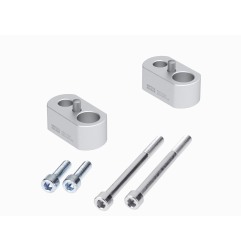 Hepco Becker 42357513 20 09 Rialzo manubrio 20 mm argento per Triumph Tiger Explorer 1200 dal 2012 al 2020