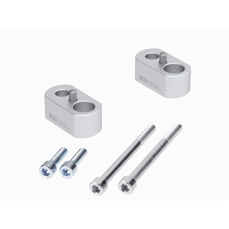 Hepco Becker 42357513 20 09 Rialzo manubrio 20 mm argento per Triumph Tiger Explorer 1200 dal 2012 al 2020