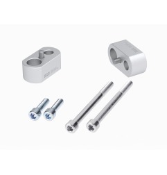 Hepco Becker 42357513 20 09 Rialzo manubrio 20 mm argento per Triumph Tiger Explorer 1200 dal 2012 al 2020