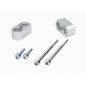 Hepco Becker 42357513 20 09 Rialzo manubrio 20 mm argento per Triumph Tiger Explorer 1200 dal 2012 al 2020