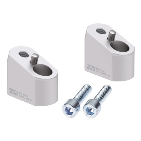 Hepco Becker 42457505 00 09 Rialzo manubrio con offset 30 mm alto, 20 mm indietro, argento per Triumph Tiger 800 dal 2010 al 202