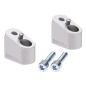 Hepco Becker 42457505 00 09 Rialzo manubrio con offset 30 mm alto, 20 mm indietro, argento per Triumph Tiger 800 dal 2010 al 202