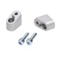 Hepco Becker 42457505 00 09 Rialzo manubrio con offset 30 mm alto, 20 mm indietro, argento per Triumph Tiger 800 dal 2010 al 202