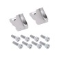 Hepco Becker 42457651 00 09 Rialzo manubrio con offset 30 mm alto, 21 mm indietro, argento per Royal Enfield Super Meteor 650 da