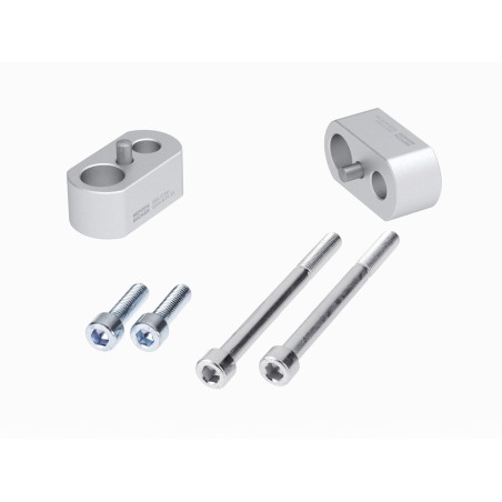 Hepco Becker 42357505 20 09 Rialzo manubrio 20 mm argento per Triumph Tiger 800 dal 2010 al 2020