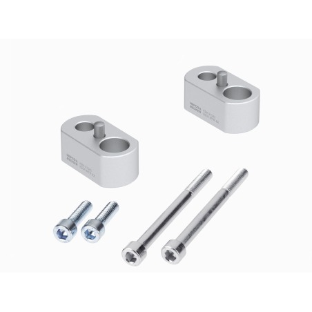 Hepco Becker 42357613 20 09 Rialzo manubrio 20 mm argento per Triumph Tiger 850 Sport dal 2021