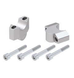 Hepco Becker 4235999 30 09 Rialzo manubrio 30 mm argento per Honda X-ADV dal 2017 al 2024