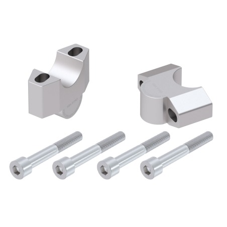 Hepco Becker 4235999 30 09 Rialzo manubrio 30 mm argento per Honda X-ADV dal 2017 al 2024