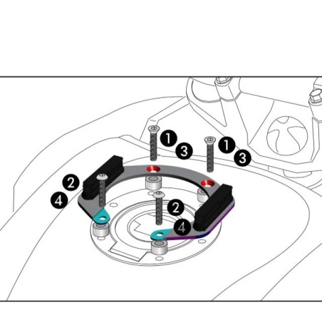 5067556 00 09 Anello magnetico TankRing Lock It Hepco & Becker per borsa serbatoio per KTM 1090 Adventure dal 2017