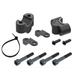 Hepco Becker 42352529 25 01 Rialzo manubrio 25 mm nero con supporto per maschera frontale per Kawasaki Z 900 / SE dal 2017 al 20