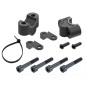 Hepco Becker 42352529 25 01 Rialzo manubrio 25 mm nero con supporto per maschera frontale per Kawasaki Z 900 / SE dal 2017 al 20