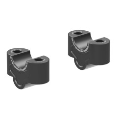 Hepco Becker 42352529 25 01 Rialzo manubrio 25 mm nero con supporto per maschera frontale per Kawasaki Z 900 / SE dal 2017 al 20