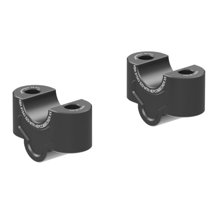 Hepco Becker 42352529 25 01 Rialzo manubrio 25 mm nero con supporto per maschera frontale per Kawasaki Z 900 / SE dal 2017 al 20