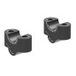 Hepco Becker 42352529 25 01 Rialzo manubrio 25 mm nero con supporto per maschera frontale per Kawasaki Z 900 / SE dal 2017 al 20