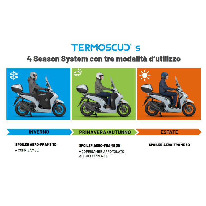 Coprigambe Termoscud Tucano Urbano Per Honda SH 350 - Impermeabile, Termico, Anti-Sventolio - Foto 2