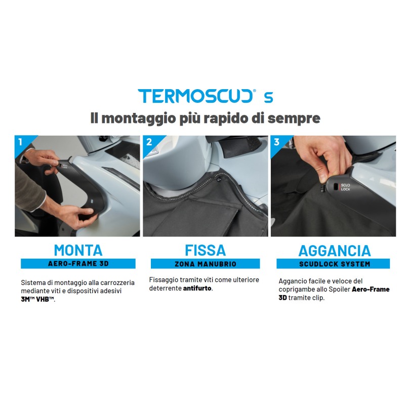 Coprigambe Termoscud Tucano Urbano Per Honda SH 350 - Impermeabile, Termico, Anti-Sventolio - Foto 4