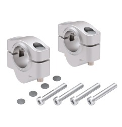 Hepco Becker 42307563 20 09 Rialzo manubrio Hepco&Becker per KTM 1090 Adventure R dal 2017 al 2018, 20mm - argento