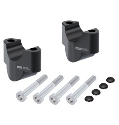 Hepco Becker 42307563 25 01 Rialzo Manubrio Hepco&Becker per KTM 1090 Adventure R dal 2017 al 2018, 25mm - nero