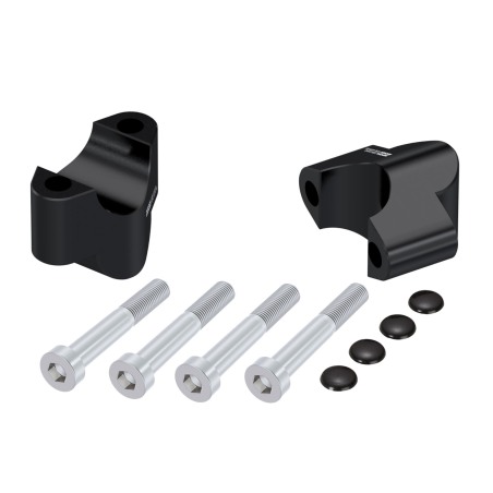 Hepco Becker 42307563 25 01 Rialzo Manubrio Hepco&Becker per KTM 1090 Adventure R dal 2017 al 2018, 25mm - nero