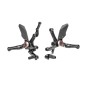 Pedane arretrate in alluminio nero Gilles Tooling D03-B per Ducati Streetfighter V2/S dal 2022 Pedane arretrate in alluminio nero Gilles Tooling D03-B per Ducati Streetfighter V2/S dal 2022