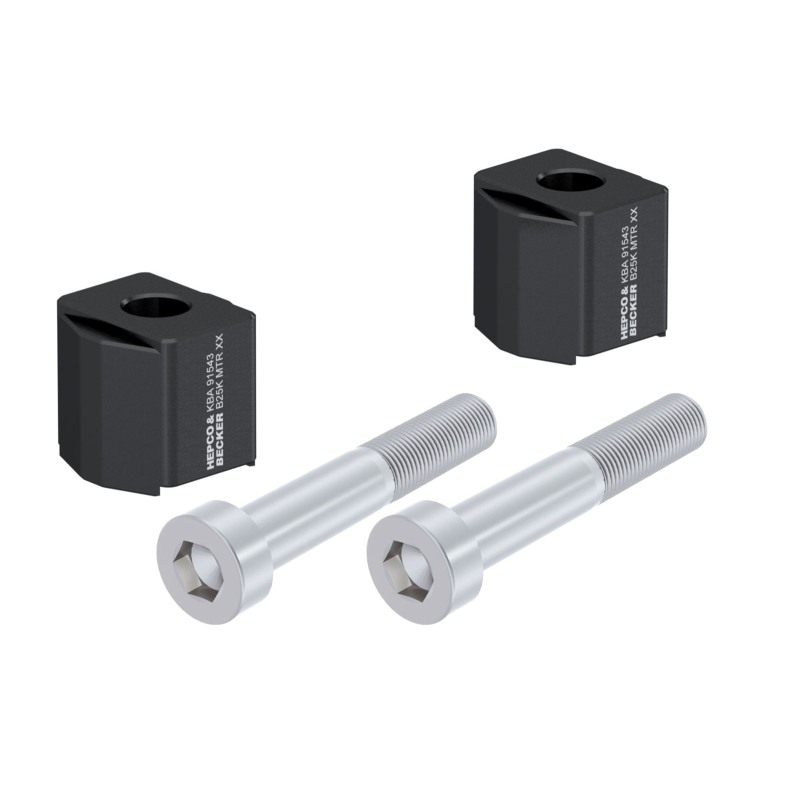 Hepco Becker 42357602 25 01 Rialzo Manubrio per KTM 890 Duke R dal 2020 al 2023, Blocco 25mm - nero