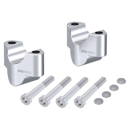 Hepco Becker 42307655 25 09 Rialzo Manubrio Hepco&Becker per KTM 890 SMT dal 2023, 25mm, argento