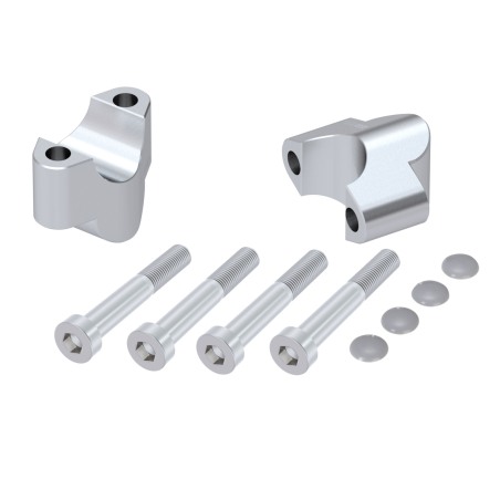 Hepco Becker 42307655 25 09 Rialzo Manubrio Hepco&Becker per KTM 890 SMT dal 2023, 25mm, argento