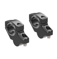 Hepco Becker 4240763 00 01 Rialzo Manubrio Offset per KTM 990 Supermoto R dal 2007 al 2013, 30mm in alto, 21mm indietro - nero