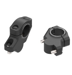 Hepco Becker 4240763 00 01 Rialzo Manubrio Offset per KTM 990 Supermoto R dal 2007 al 2013, 30mm in alto, 21mm indietro - nero