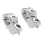Hepco Becker 4240763 00 09 Rialzo Manubrio Offset per KTM 990 Supermoto R dal 2007 al 2013, 30mm su, 21mm indietro - argento