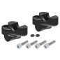 Hepco Becker 4245977 00 01 Rialzo manubrio offset per Honda CB 500 F dal 2013 al 2018, 30mm in alto, 21mm indietro - nero