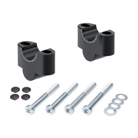 Hepco Becker 4235978 25 01 Rialzo manubrio per Honda CB 500 X dal 2013 al 2018, 25mm nero