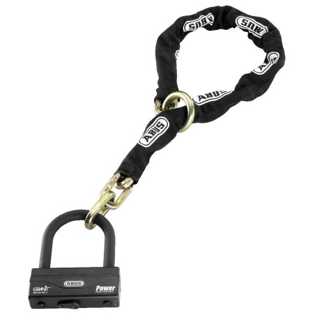 Abus 58/140III100+12KS120 BLACK LOOP Catena e lucchetto ad arco granit